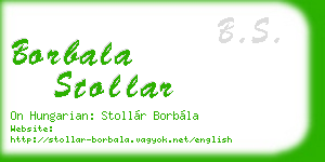 borbala stollar business card